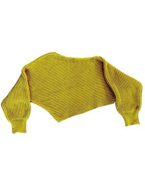 Happyberry Mustard Knit Cropped Sweater Size Small
